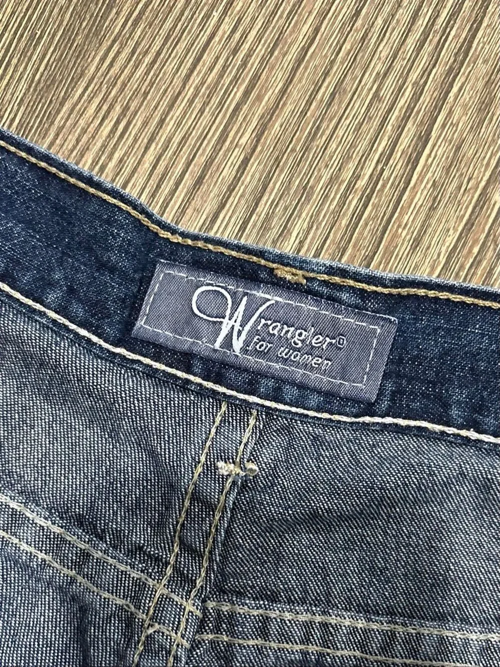 Wrangler Women's High Rise Cotton Denim Jean Casual Shorts Blue Size 14